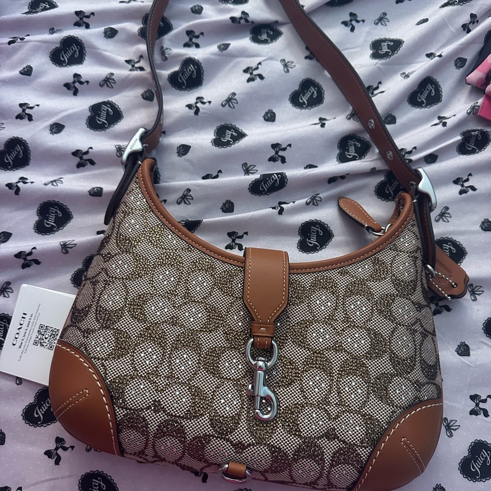 Coach Crystal Jaquard Shoulder Bag